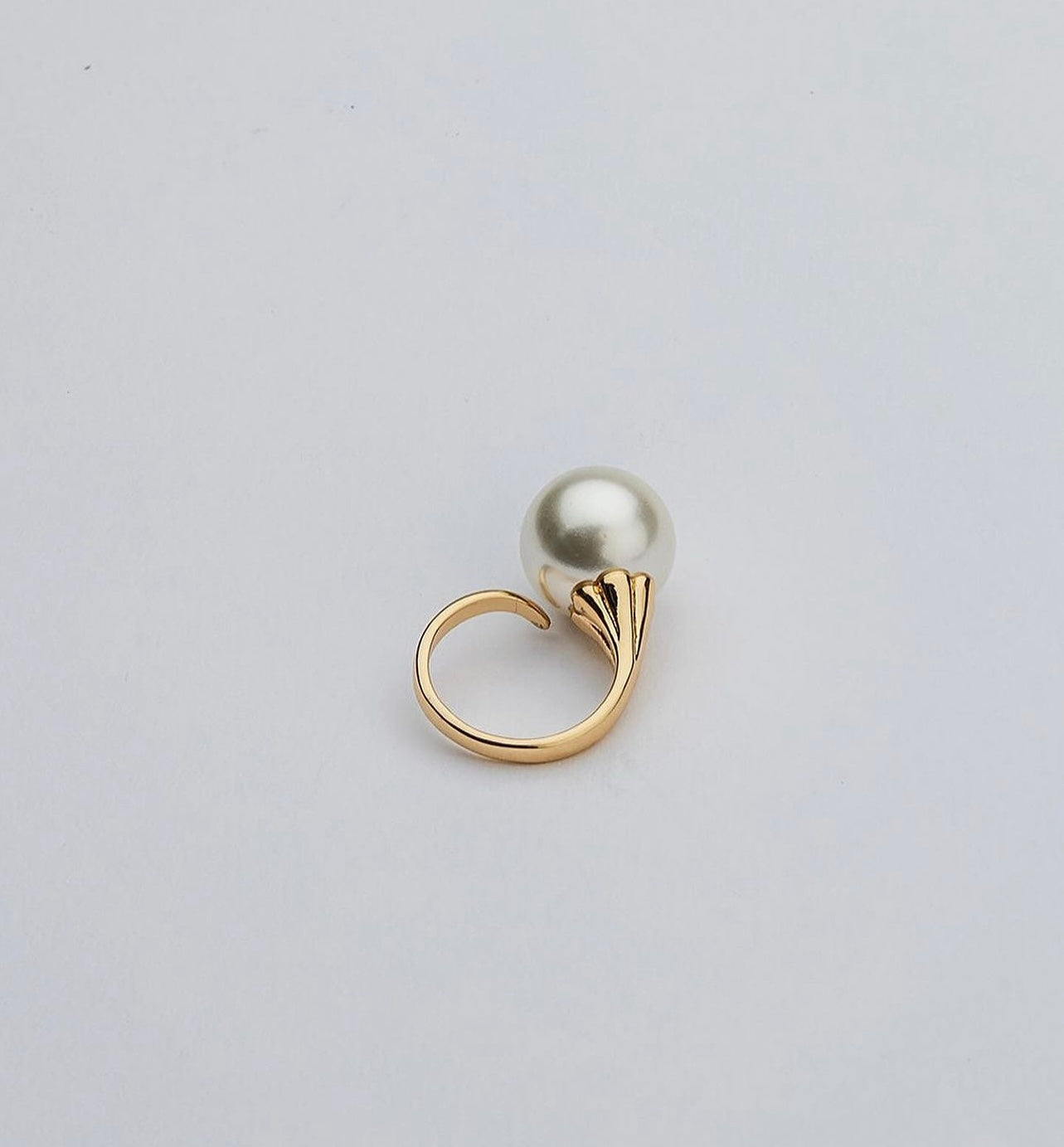 Bow 19 pearl ring silver /guld
