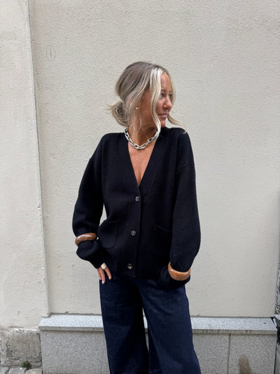 Moo Cardigan pocket Black H884