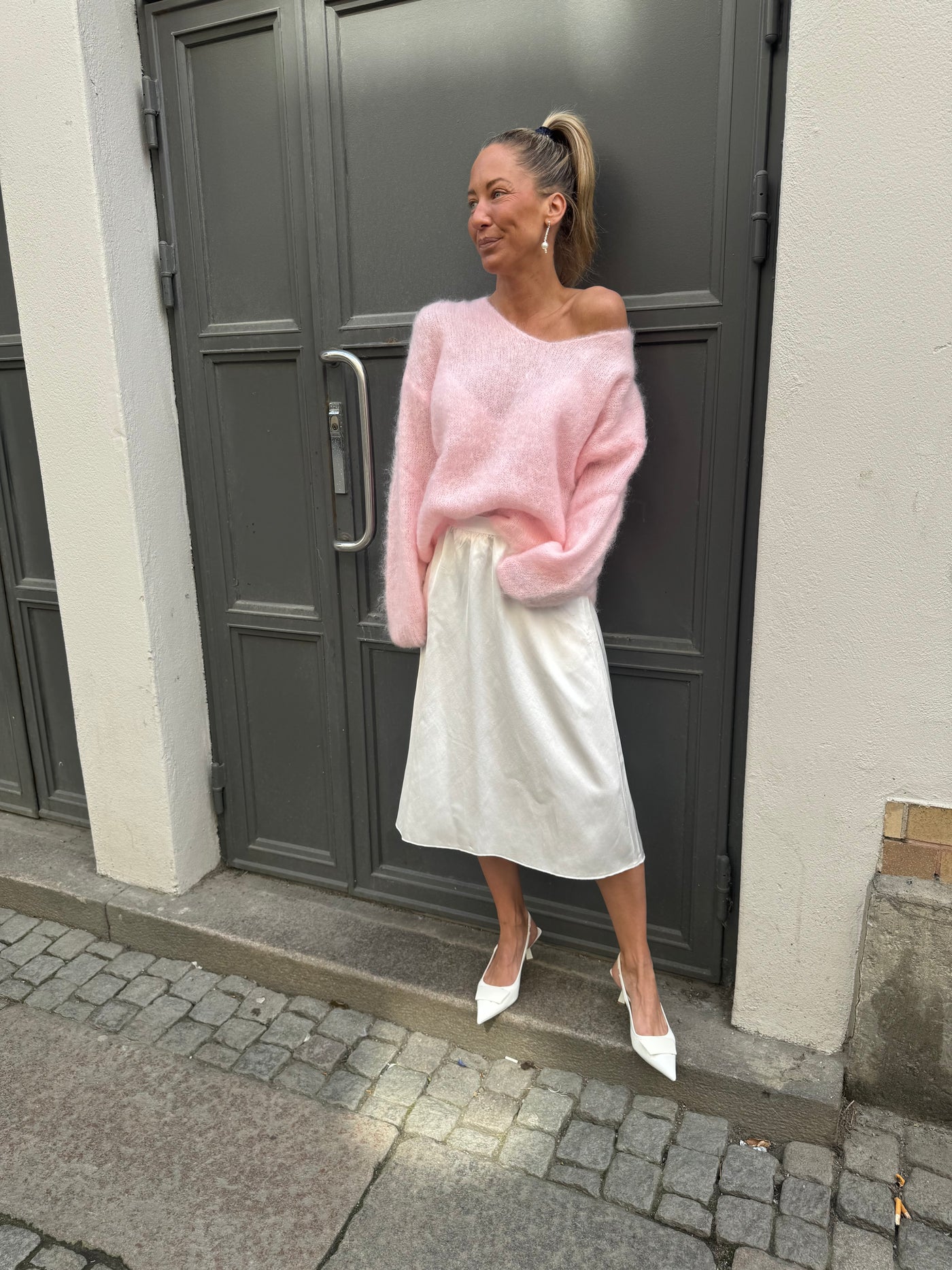 Roro Mohair light pink V-ring - 23505