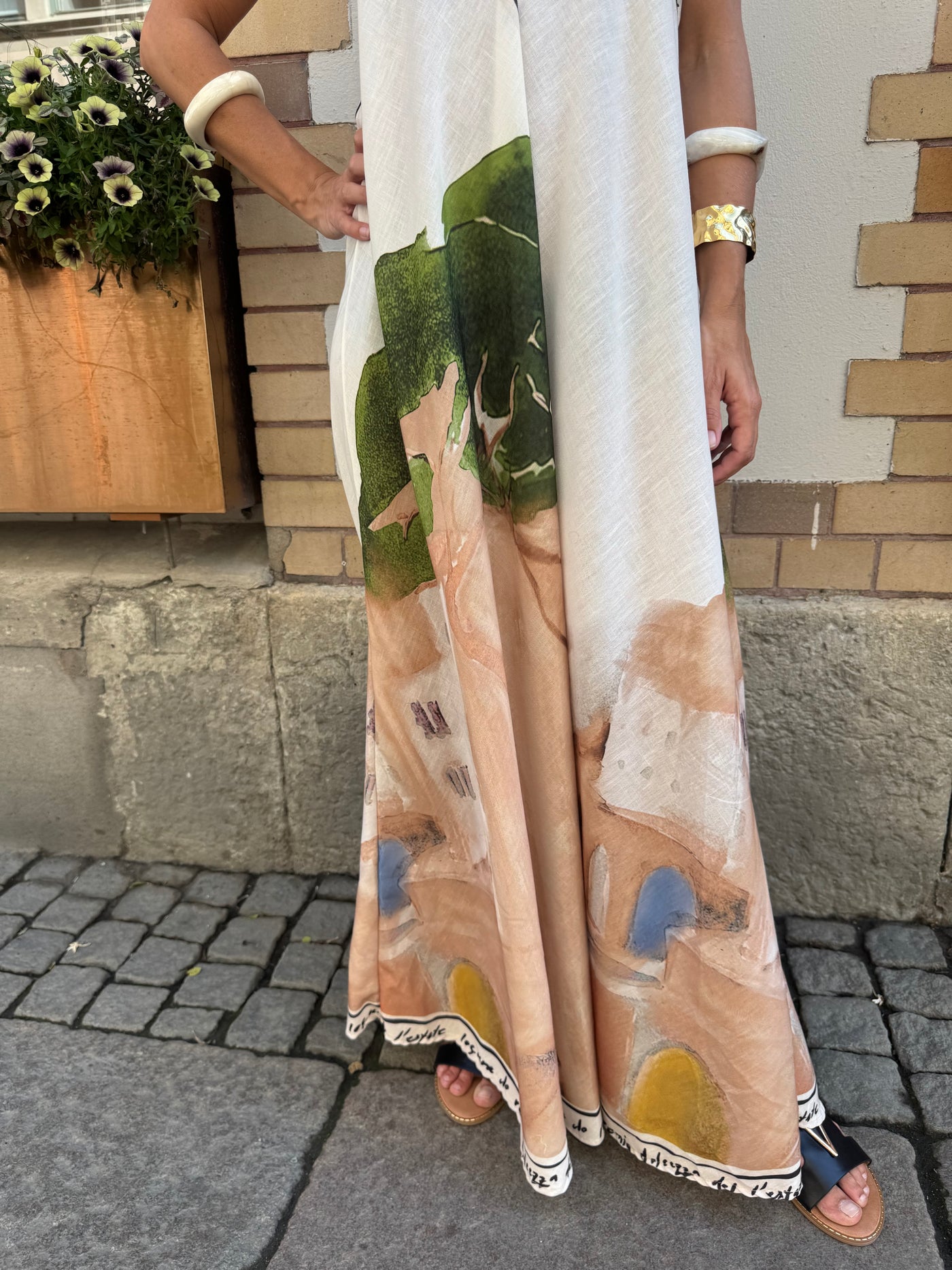 FRANCES STRAP DRESS CREAM