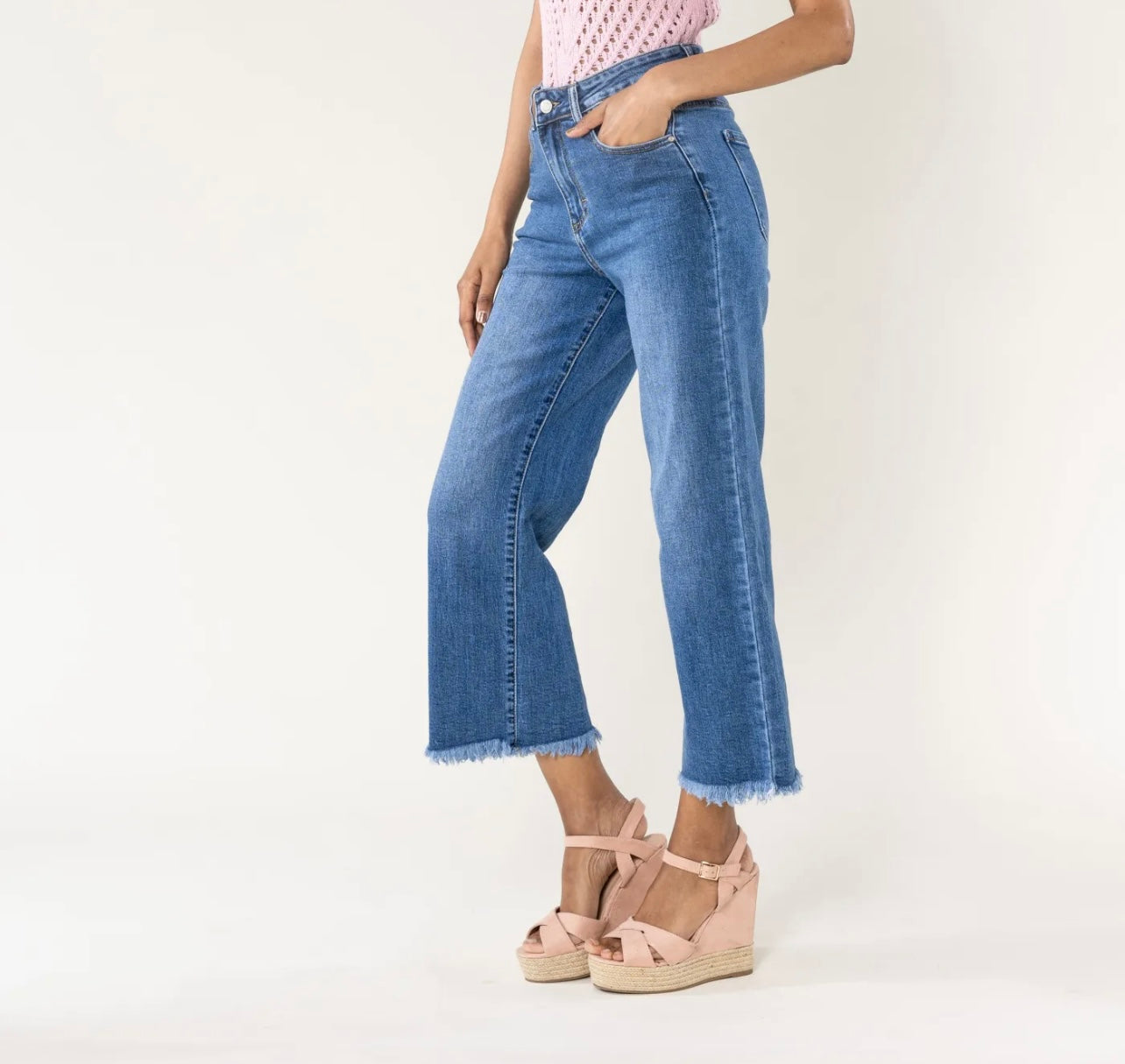 Charlotte Cropt jeans denim medium blue