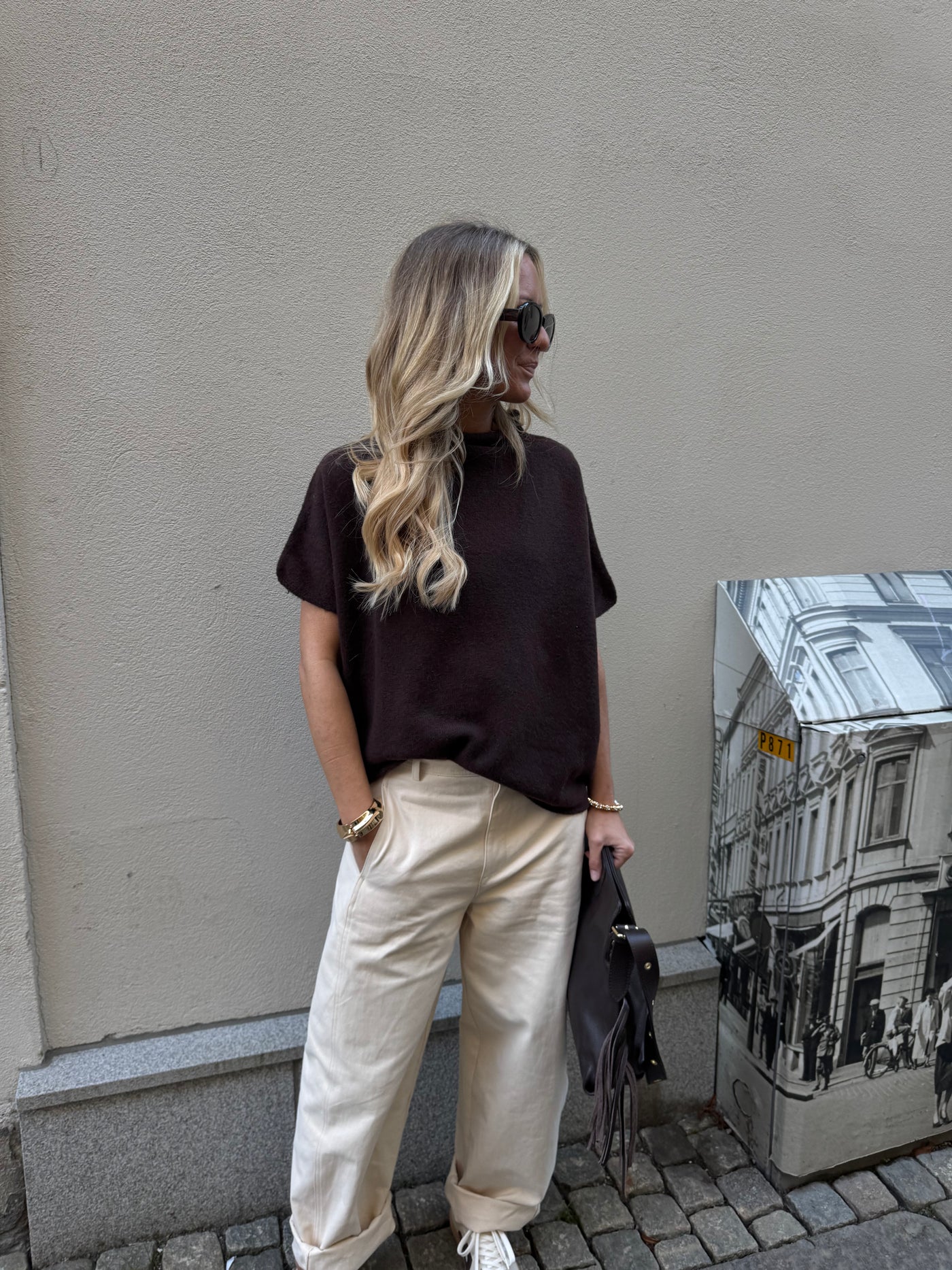 Brown pullover short arm/polo