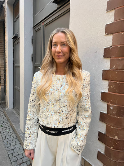 Sarah offwhite/ silver och guld jacket