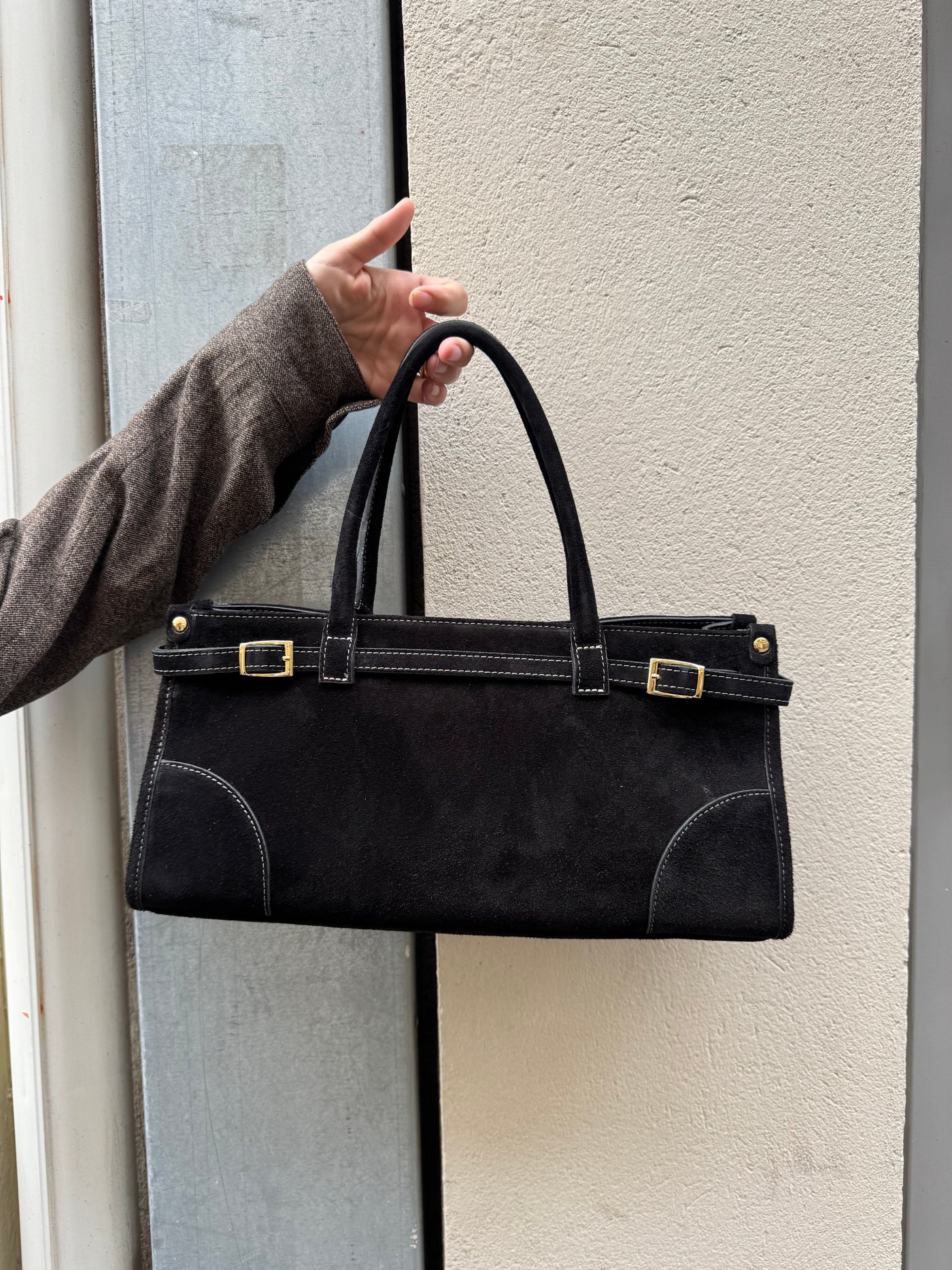 Suede bag Black