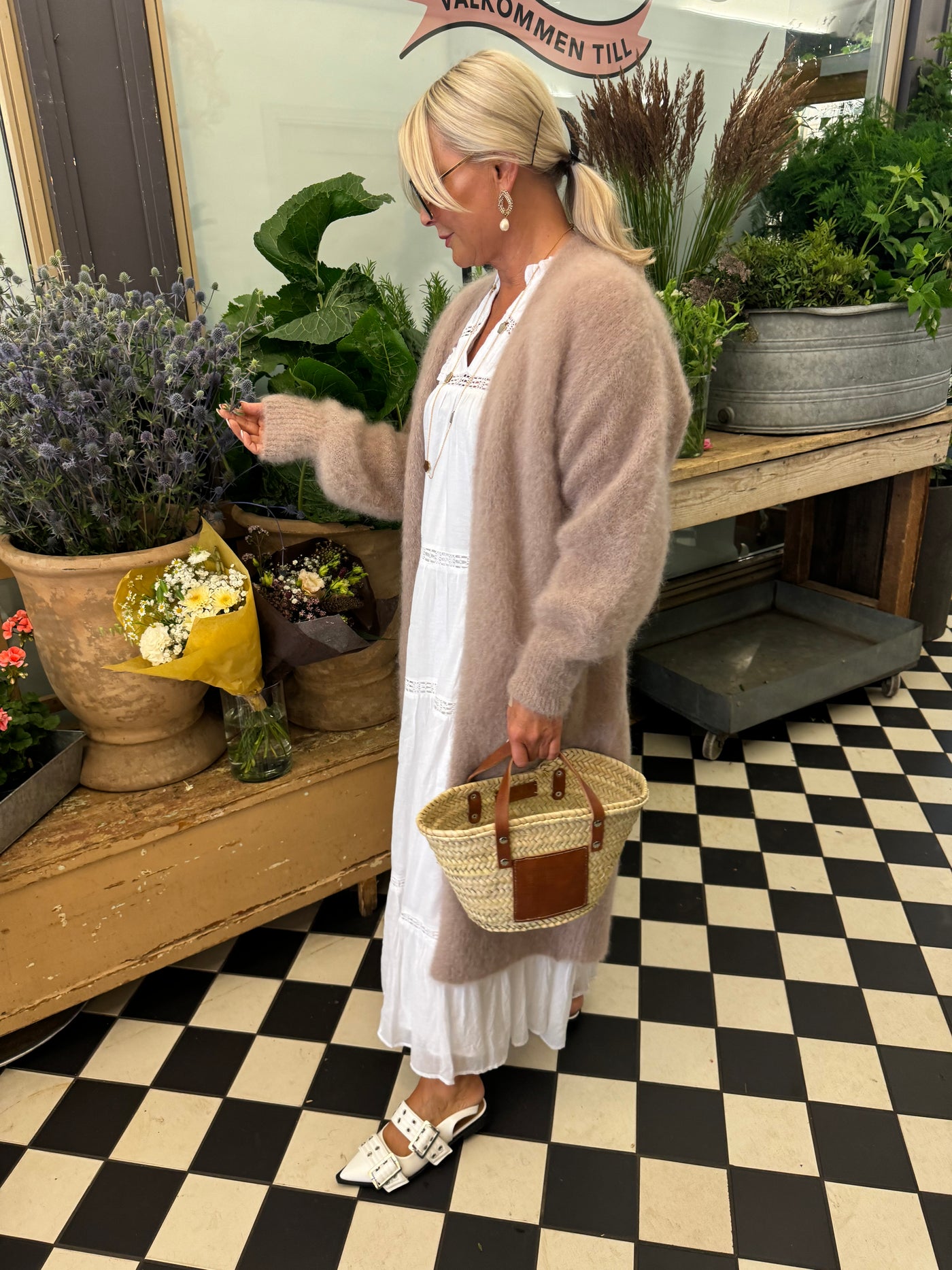Roro mohair kofta Lång Dark Beige - 22313