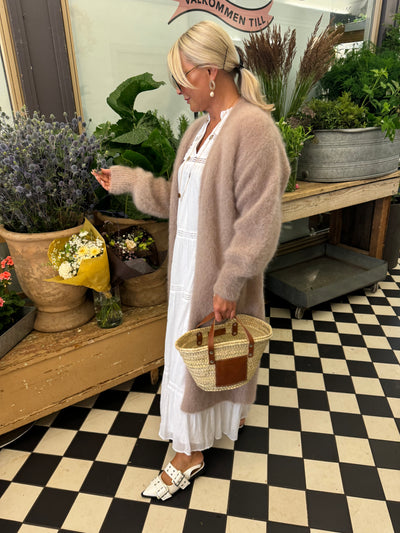 Roro mohair kofta Lång Dark Beige - 22313