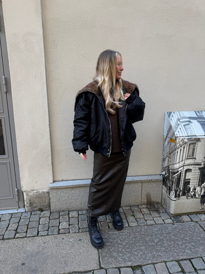 Bomber fur jacket