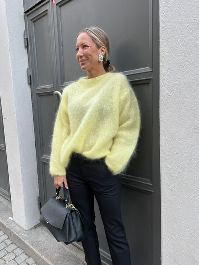 Roro Mohair Rundhals ljus gul-
