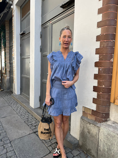 ROBBY S VOILE SKIRT SMOKE BLUE