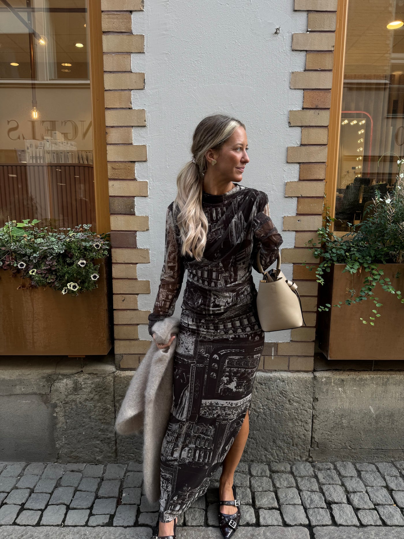 Mesh Paris topp Brown