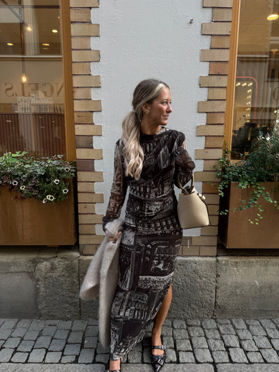 Mesh Paris topp Brown