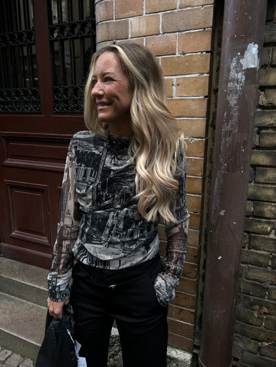 Mesh Paris topp Black