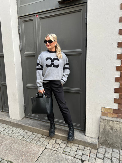 Row cc coco logo knit grey