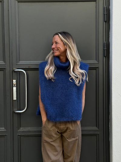 Roro Mohair duvblå  Polo - 22131