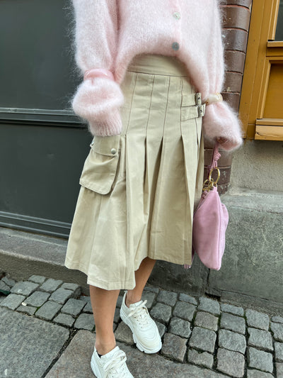 ANNA SKIRT PLISSE beige - YE1SK211