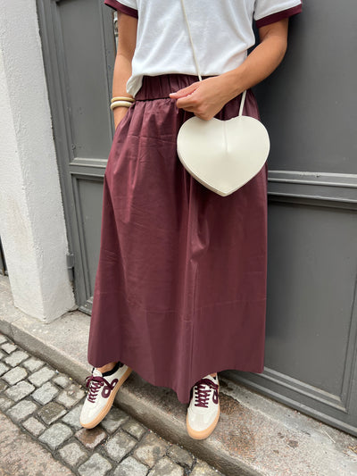 Yara poplin skirt burgundy