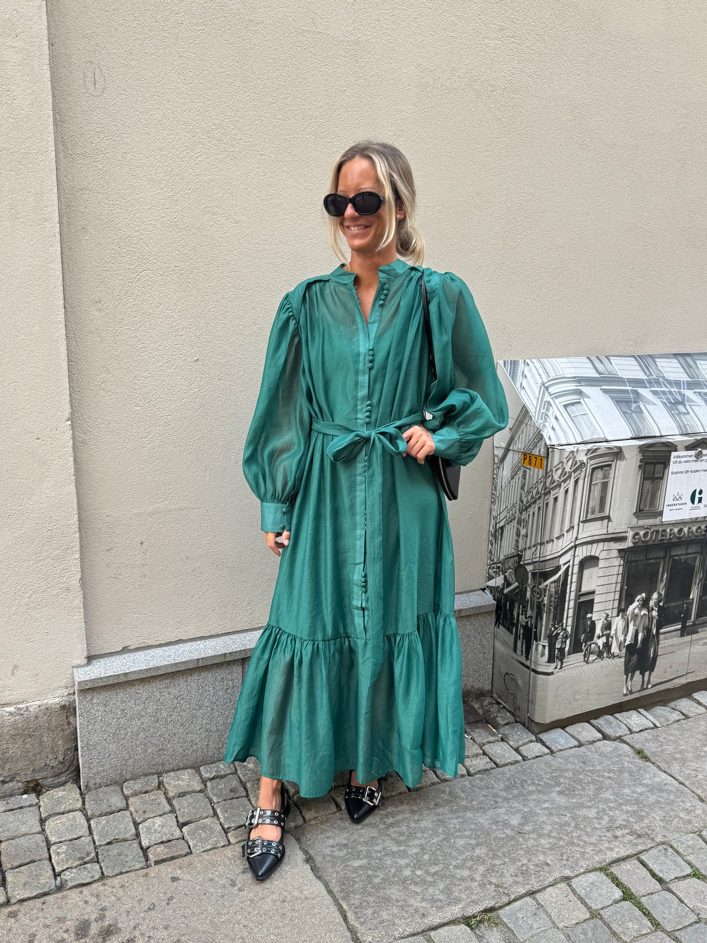 Sophie Dress Smaragdgrön