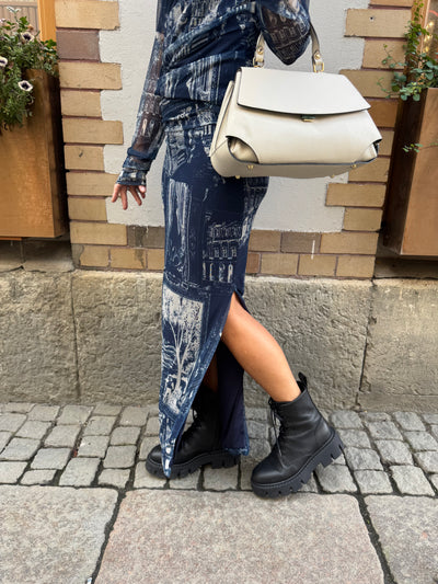 Mesh Paris Skirt Blue