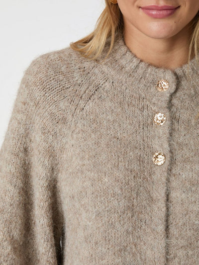 NEO NOIR KOFTA BENUTA FLUFFY KNIT BEIGE MELANGE