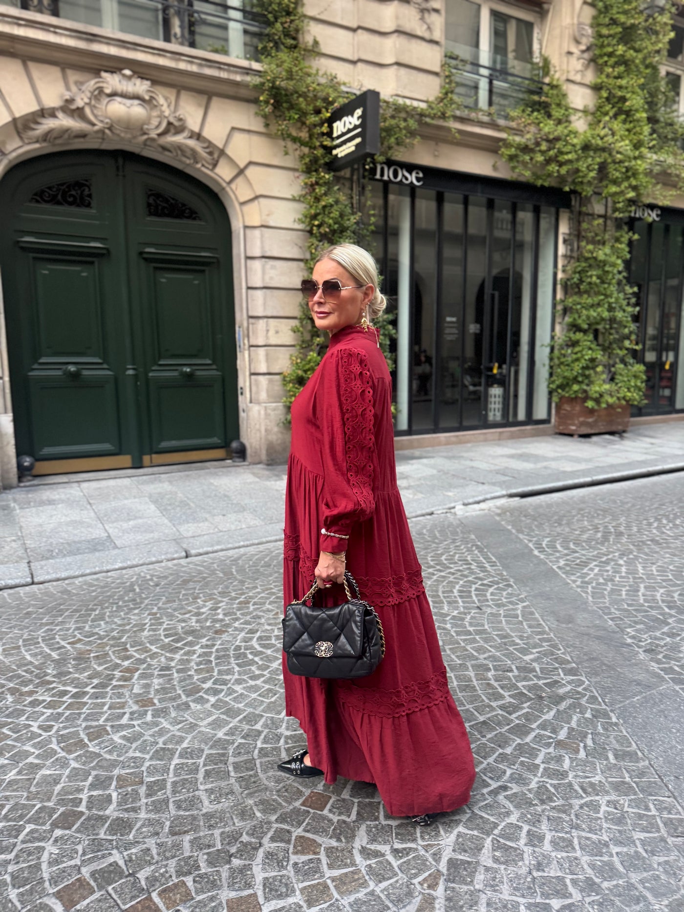 Lace Long Dress Bordeaux - R1596