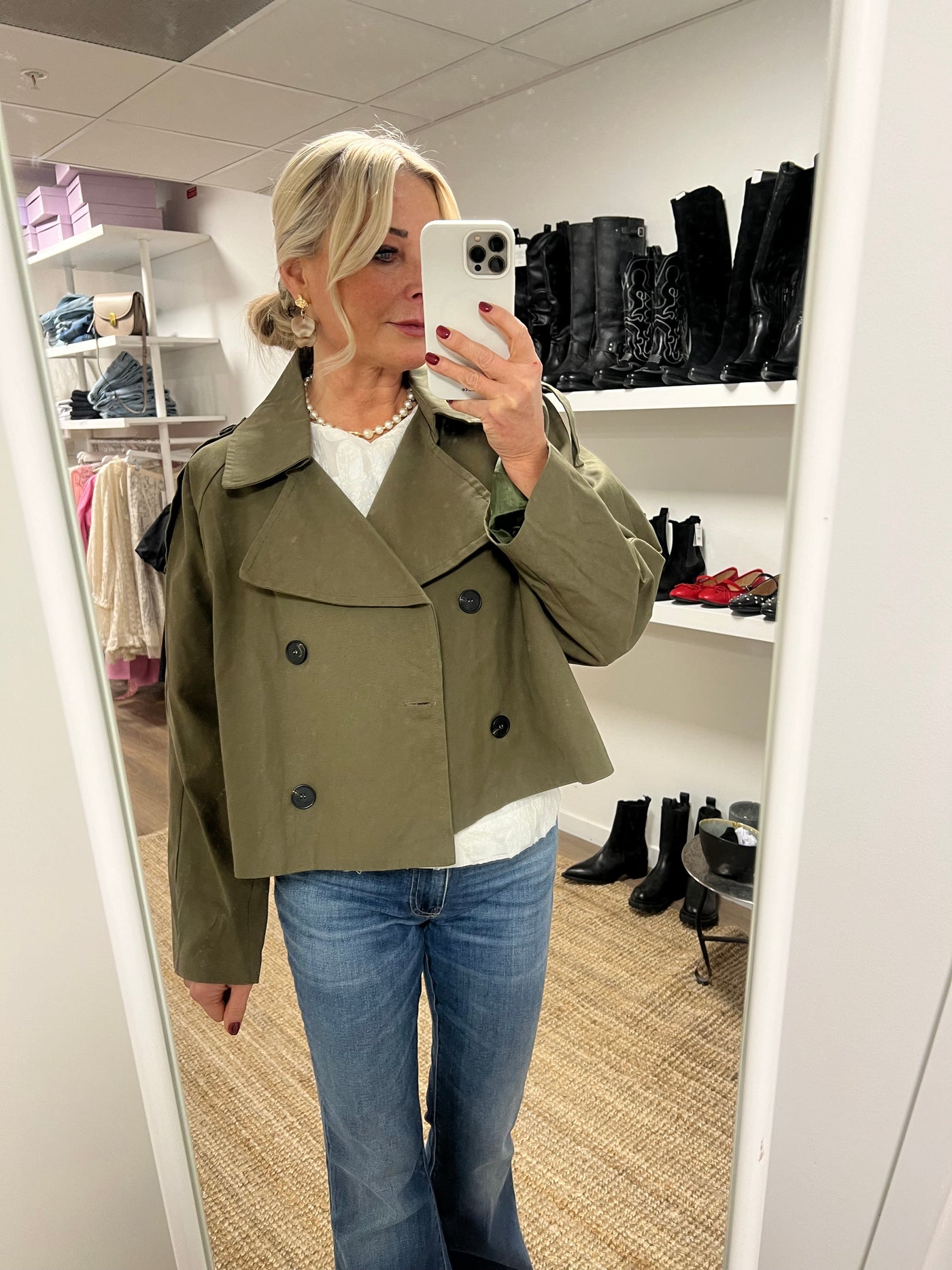 ) Billie Trench Army green