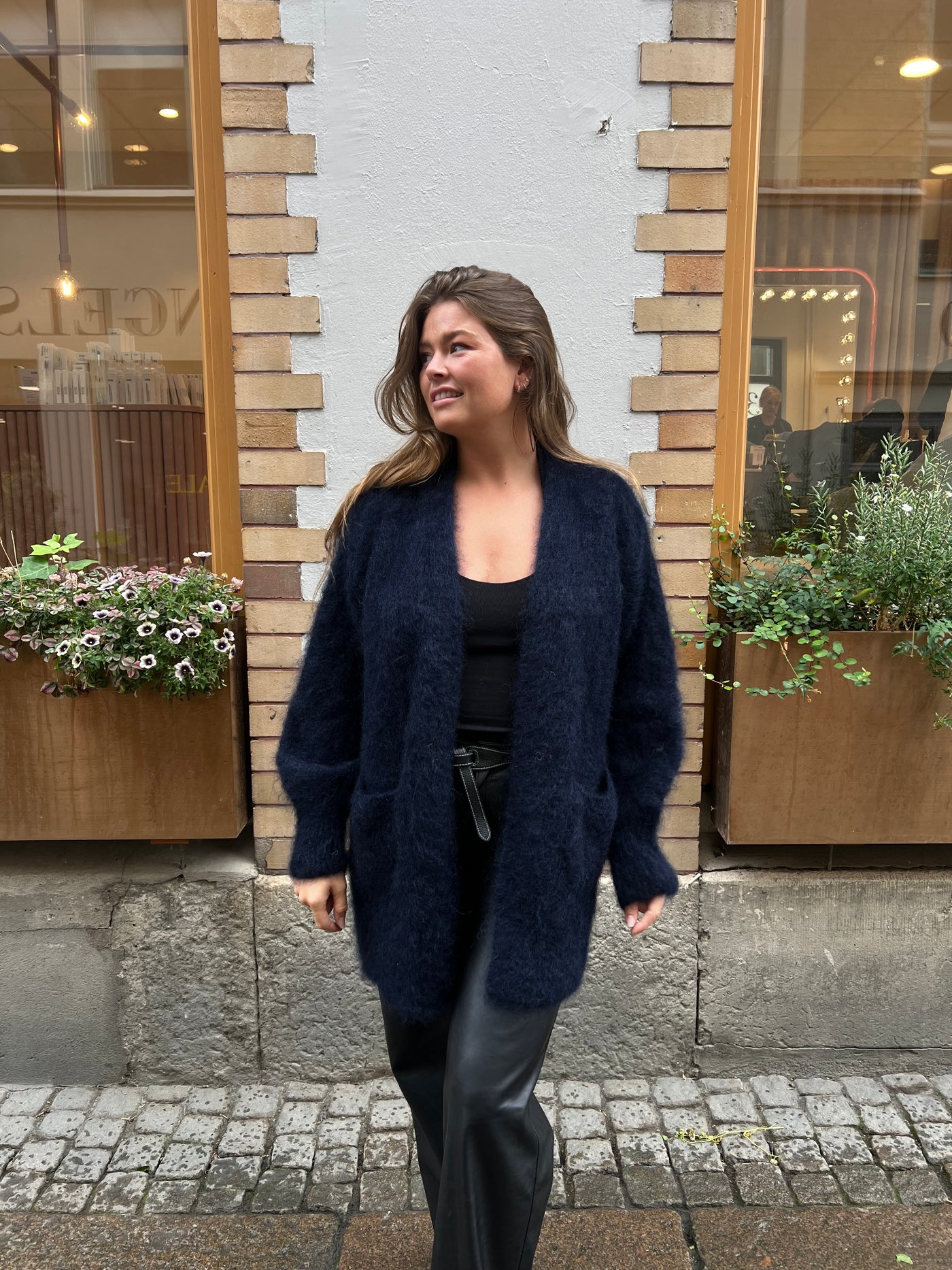 Roro mohair kofta Navy - 22067