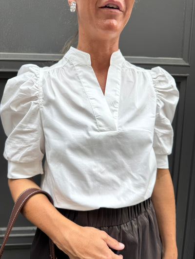 Roella poplin blouse Vit