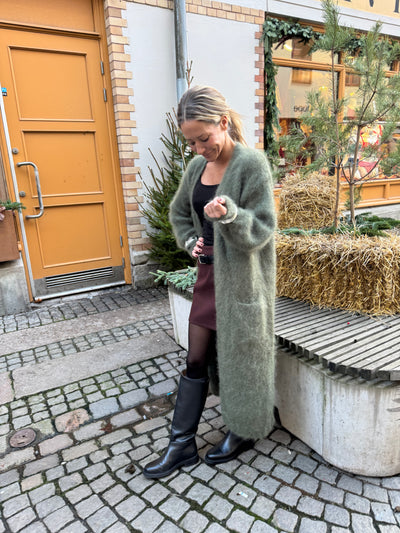 Roro mohair kofta Lång Green - 22313