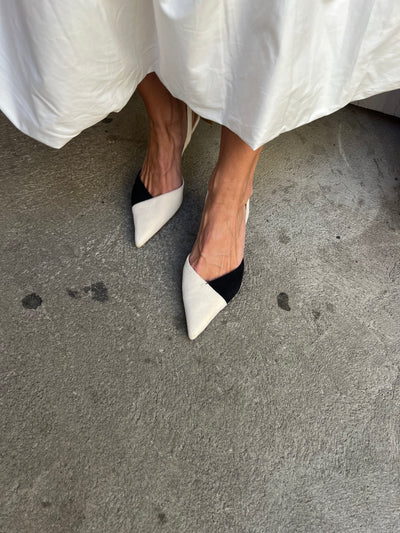 Sergio pumps offwhite/svart lev 7 dgr