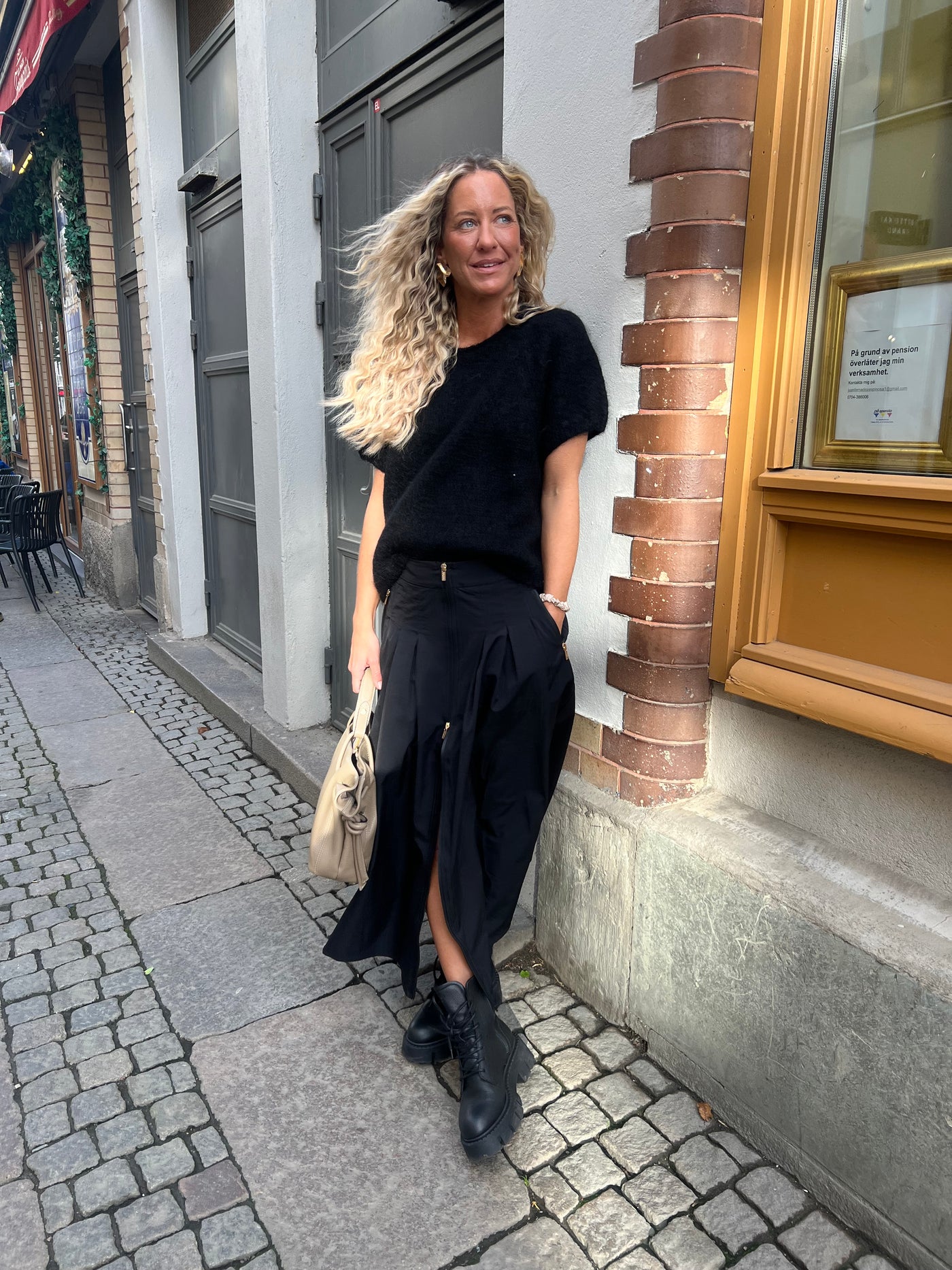 Bambi stickad topp svart