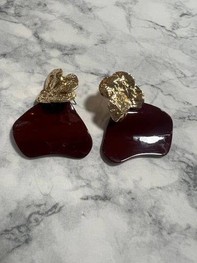 Violet earrings burgundy
