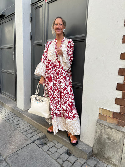 Tintin dress red/beige