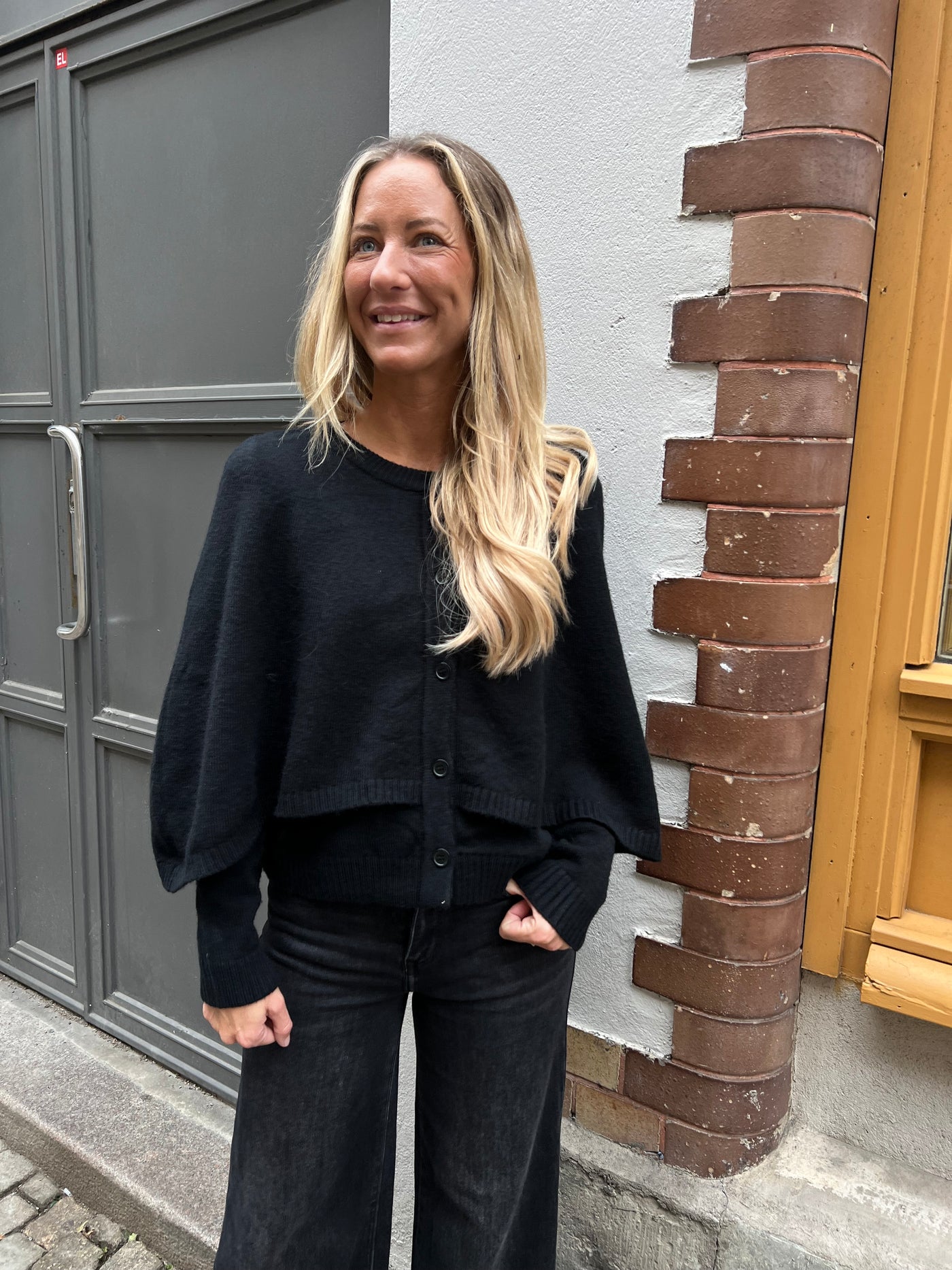 Poncho kofta svart 8539