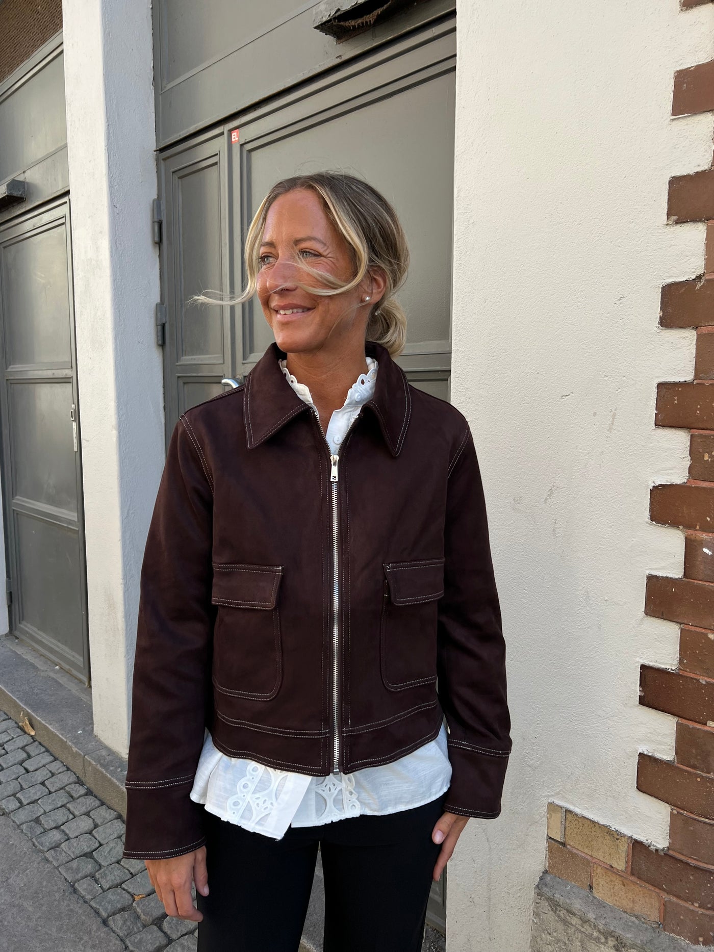 Sandro  jacket mörkbrun 25019