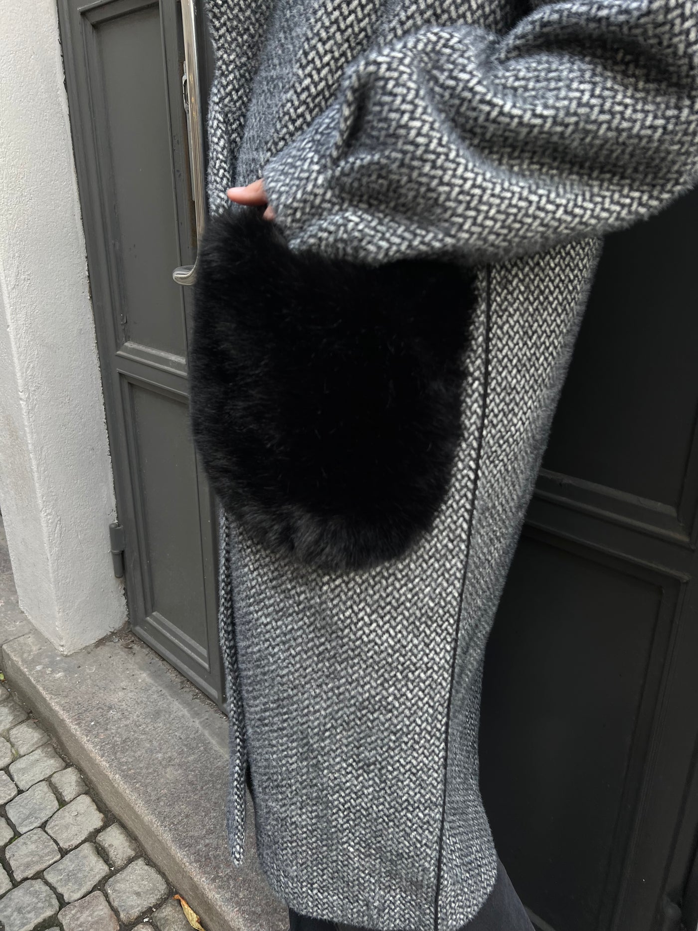 Fur pocket coat