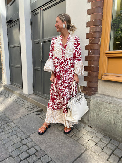 Tintin dress red/beige