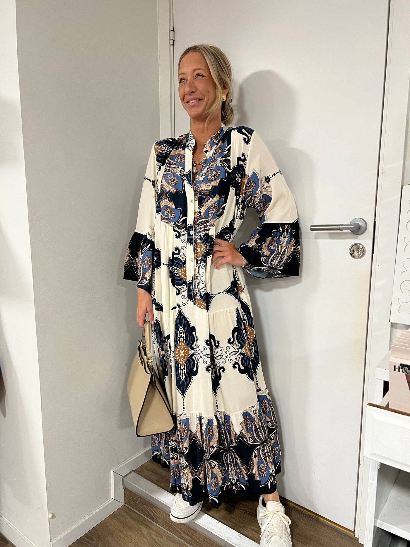 Paisley dress blue
