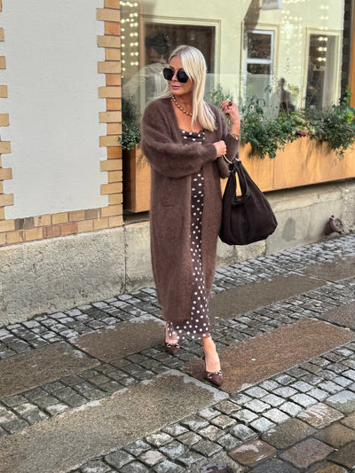 Dott dress brown