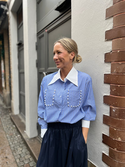 ELSA SHIRT STRIPE/PEARL