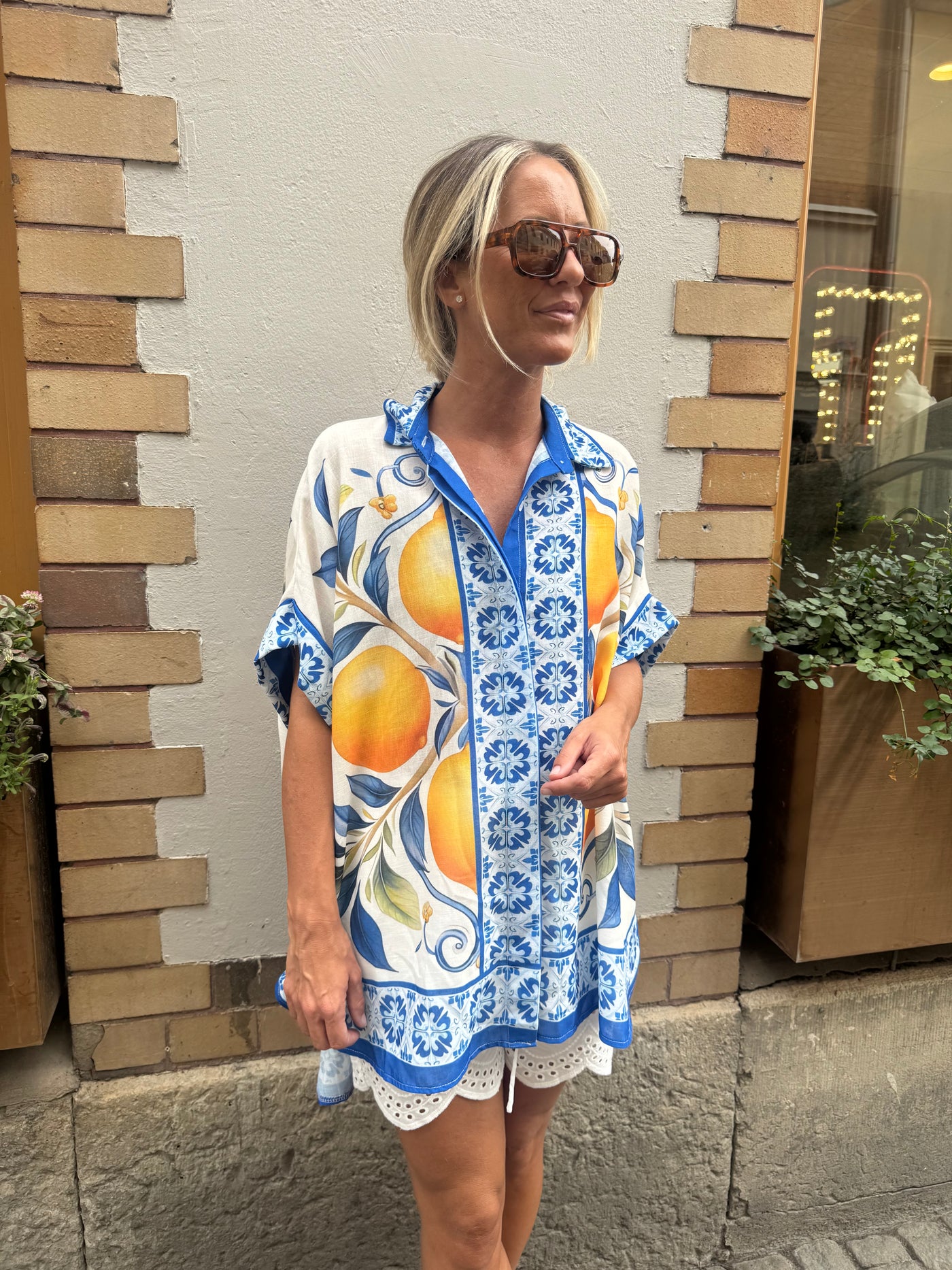 Lemon blouse blue