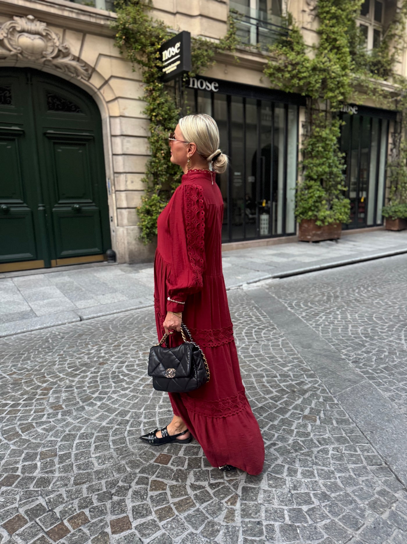 Lace Long Dress Bordeaux - R1596