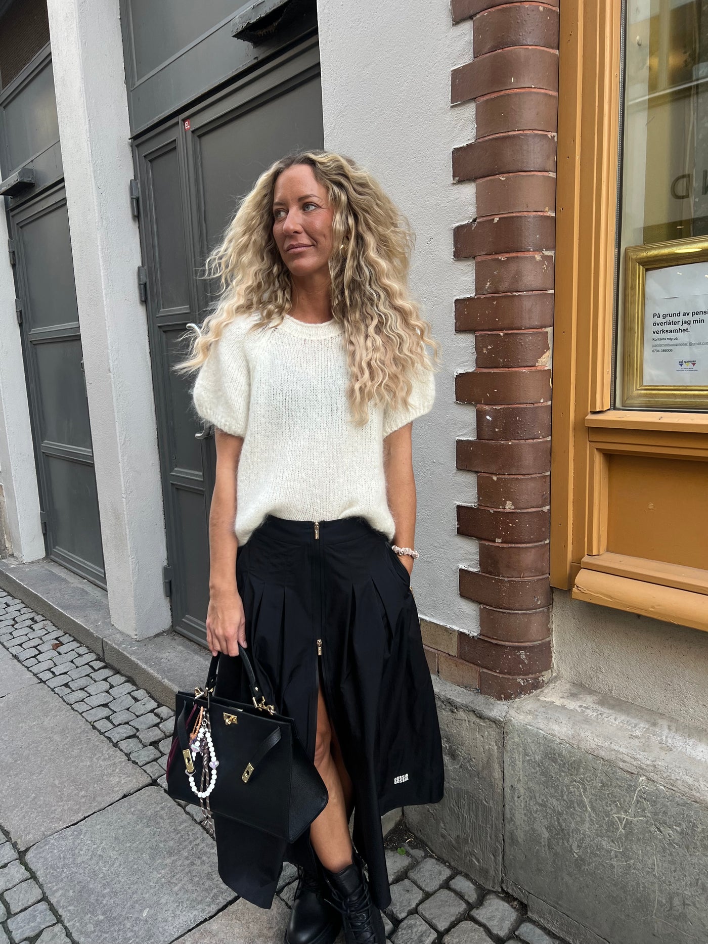 Bambi stickad topp offwhite