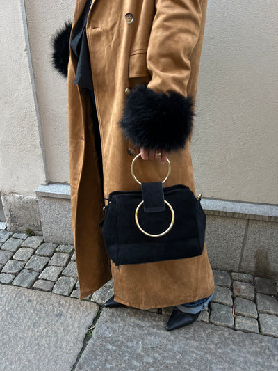 Coco lång mocka kappa i PU