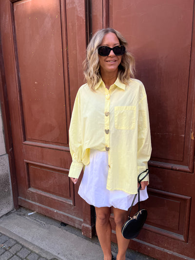 Gold heart yellow blouse