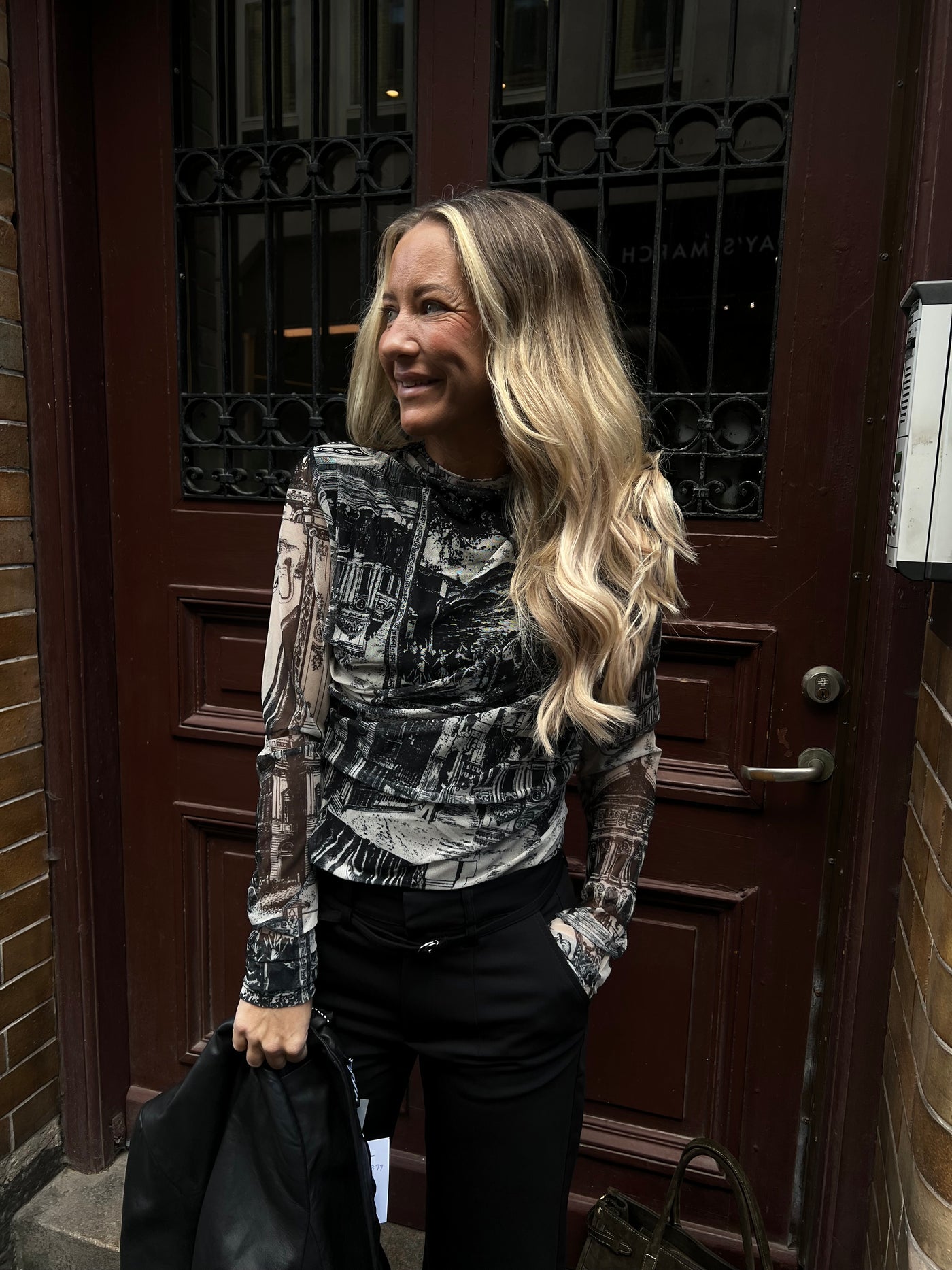 Mesh Paris topp Black