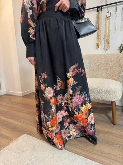 Flower Skirt Black
