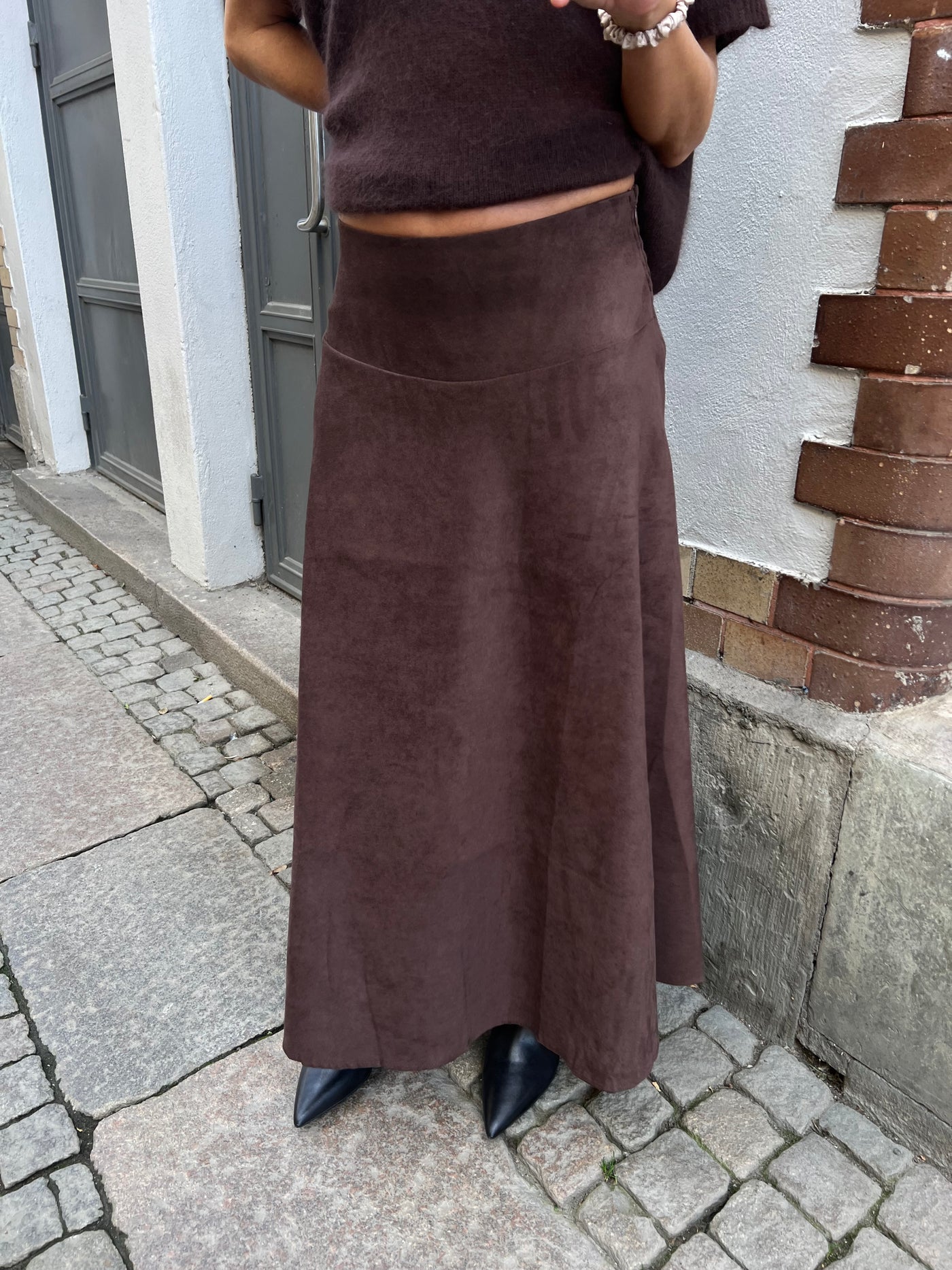 DIVA SKIRT MOCKA PU BROWN