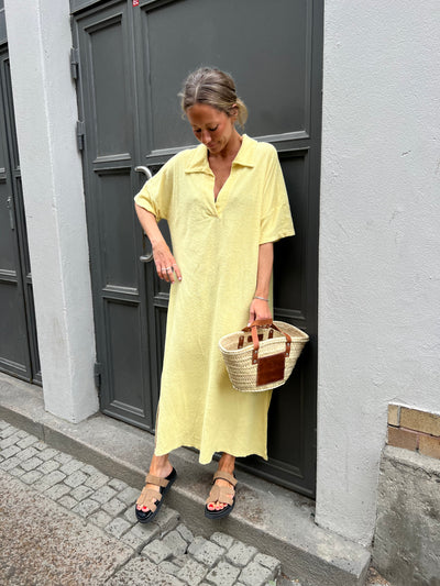 Frotté dress yellow