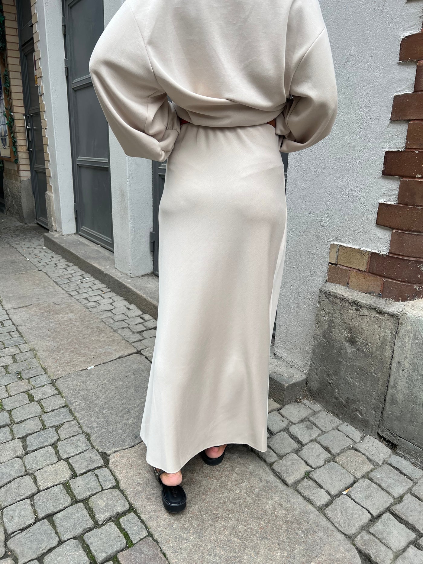 Karolina jersey skirt Cream