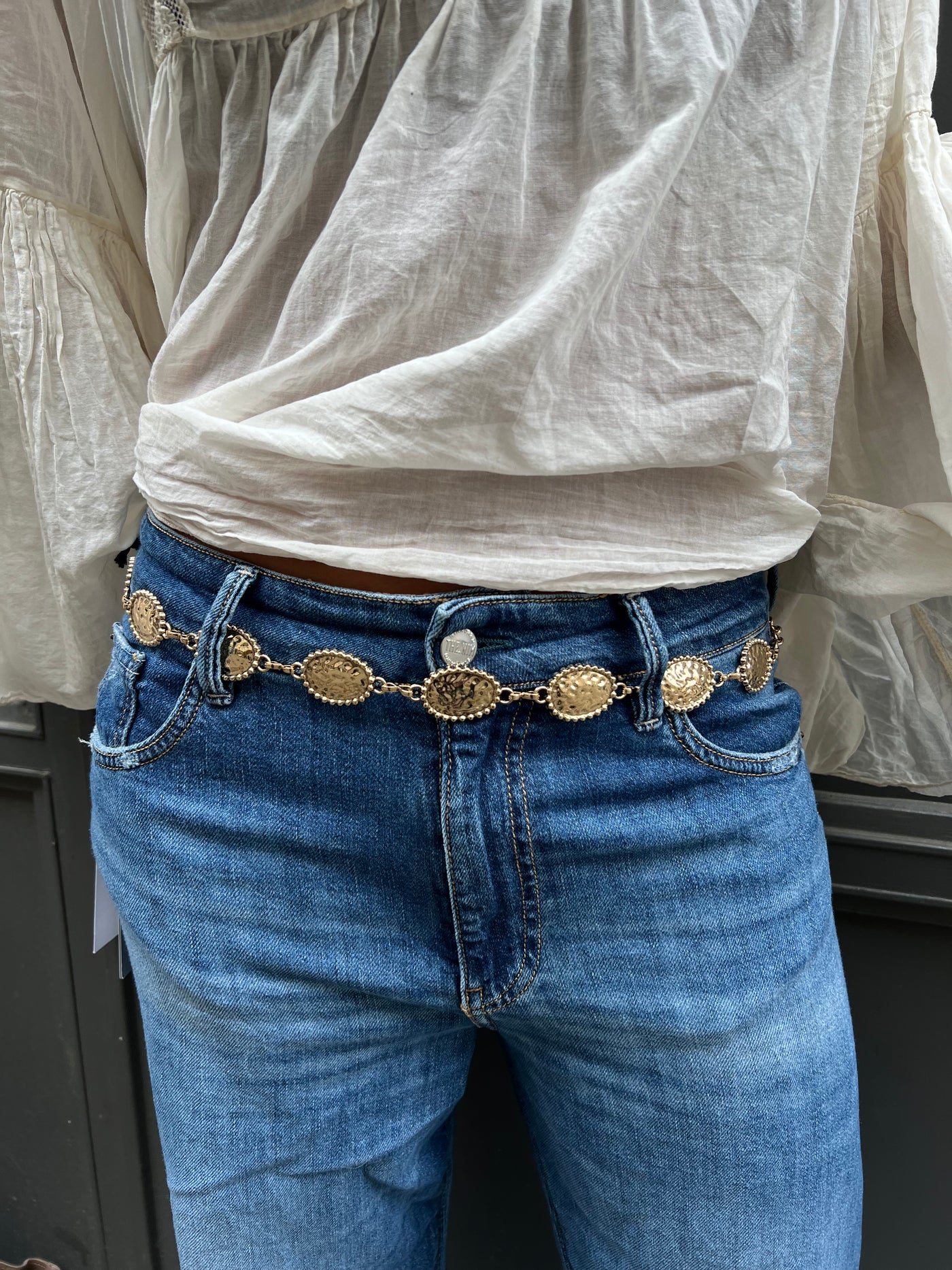 Gold chain belt